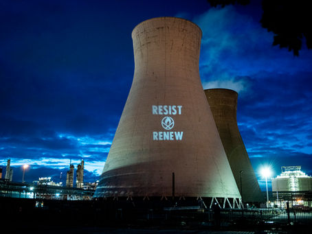 "INEOS: Scotland's Worst Polluter" appears on Cooling Tower - Press Release